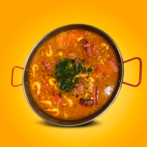 Paella Arroz con Bogavante Caldoso